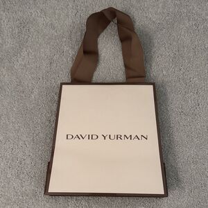 David Yurman Cream Gift Bag with Brown Handles